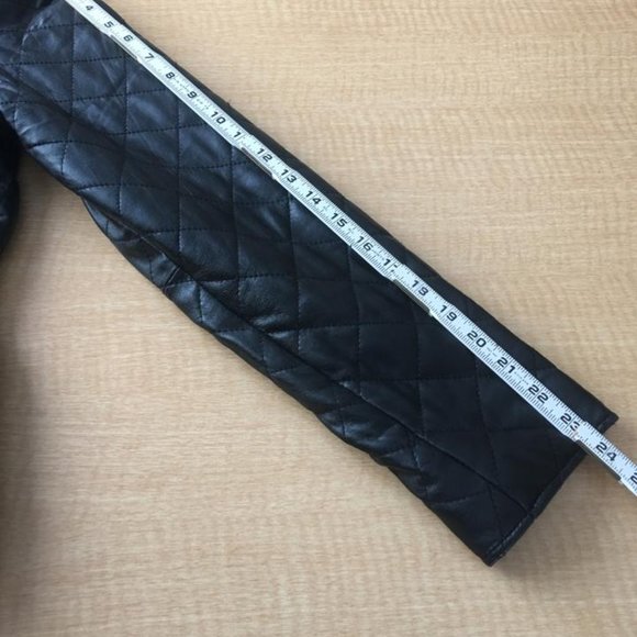 KENAR Black Quilted Leather Jacket Women's Size 4 - Picture 12 of 12